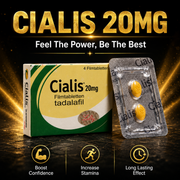 Cialis 20mg Tadalafil box and blister strip – 4 tablets