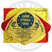Super Synergi 100/60 foil strip front – 4 tablets
