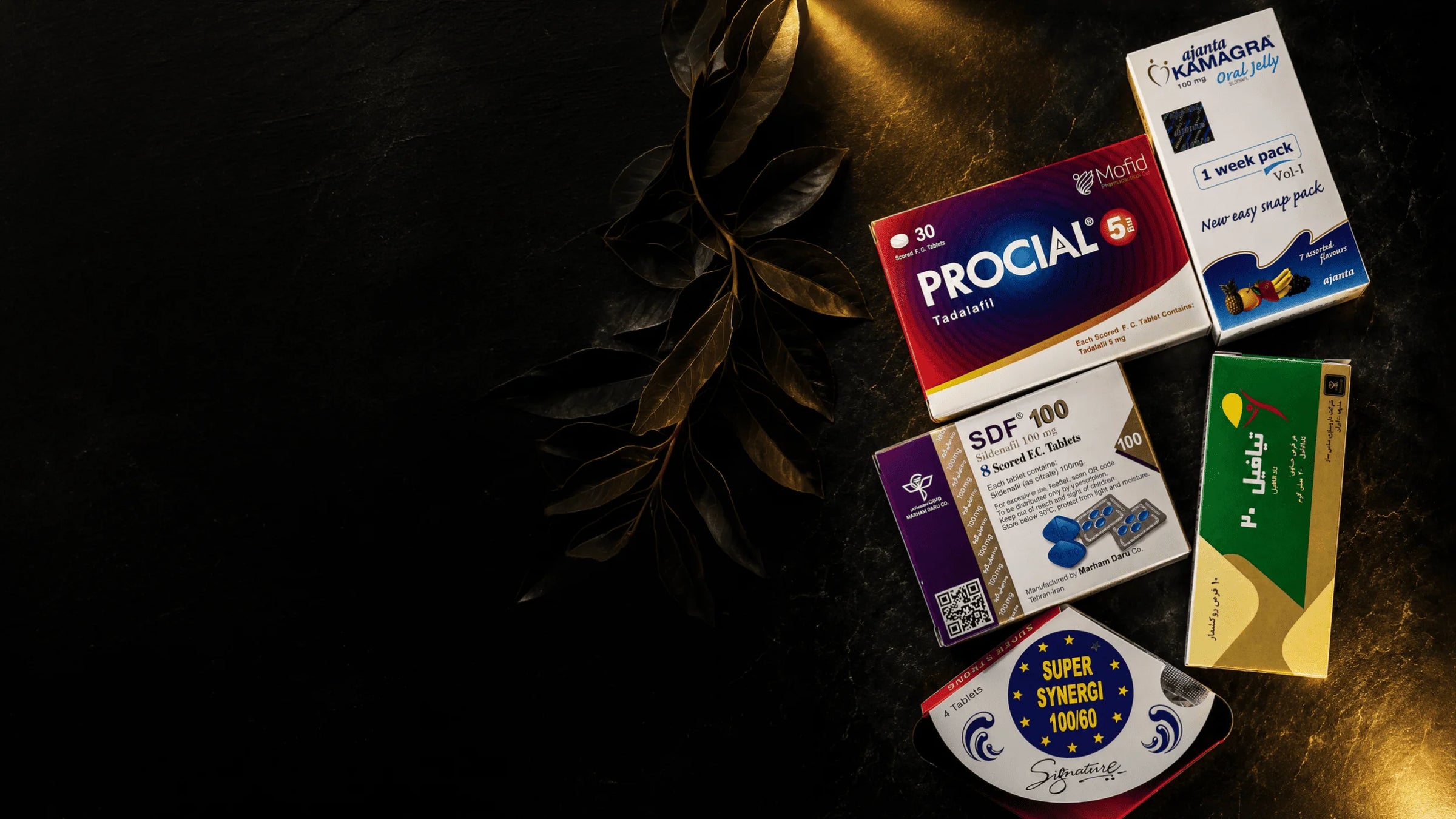 Men’s wellness products in Pakistan including Tadalafil and Sildenafil and combined formula medicines