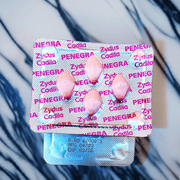 Penegra Zydus Cadila Sildenafil 100mg blister strip with four pink tablets